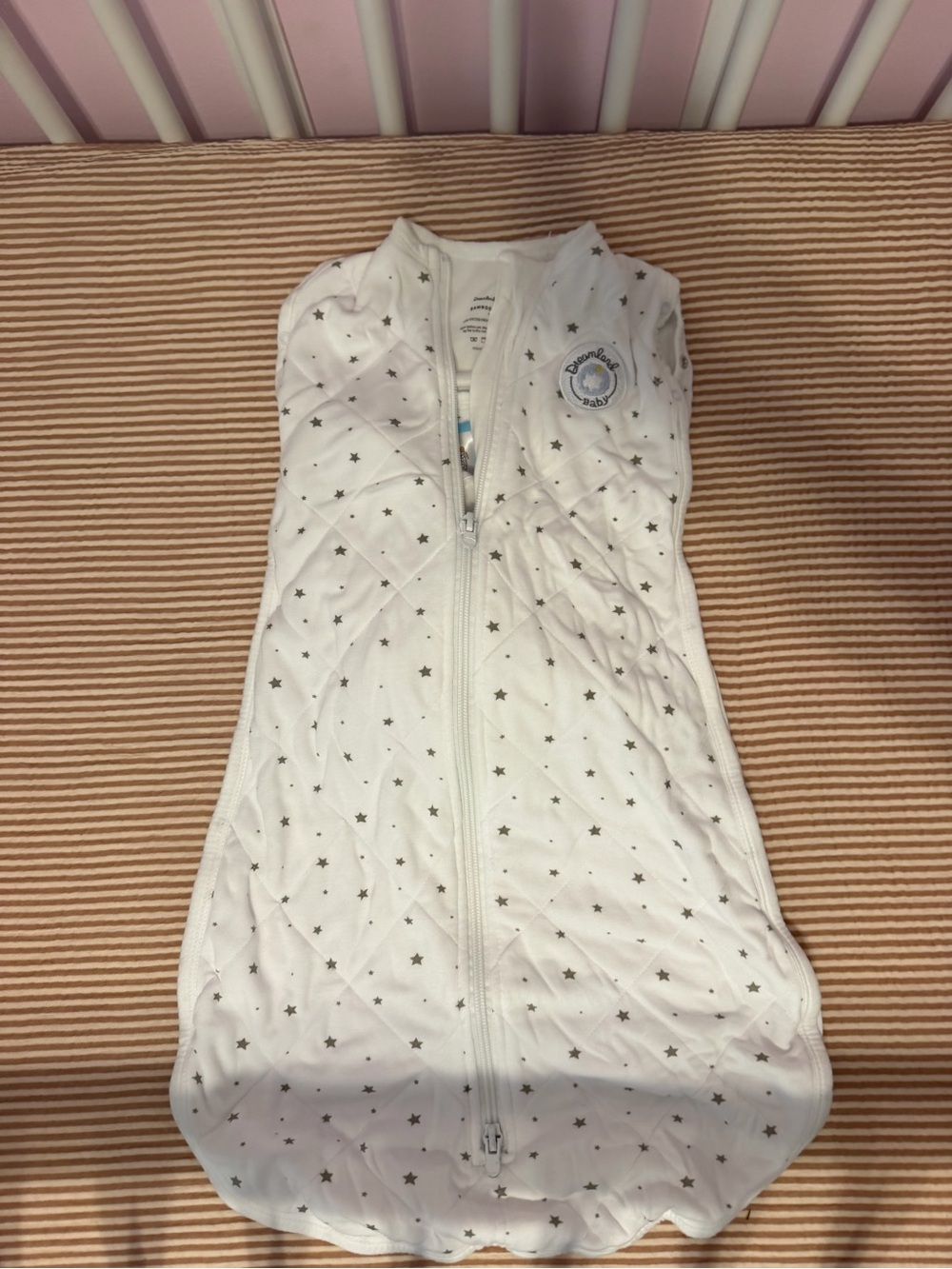 Baby Star Print Sleep Sack - White